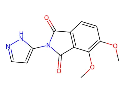 4,5-dimethoxy-2-(1H-pyrazol-3-yl)isoindoline-1,3-dione structure