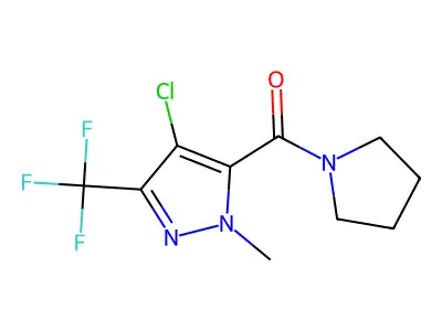 [4-Chloro-2-methyl-5-(trifluoromethyl)pyrazol-3-yl]-pyrrolidin-1-ylmethanone structure