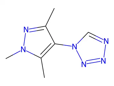 1-(1,3,5-Trimethylpyrazol-4-yl)tetrazole structure