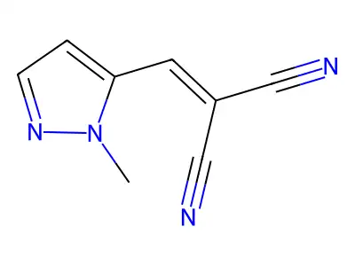 2-((1-Methyl-1H-pyrazol-5-yl)methylene)malononitrile structure
