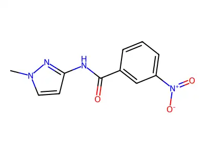 N-(1-Methyl-3-pyrazolyl)-3-nitrobenzamide structure