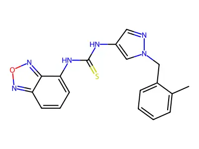 1-(2,1,3-Benzoxadiazol-4-yl)-3-[1-[(2-methylphenyl)methyl]pyrazol-4-yl]thiourea structure