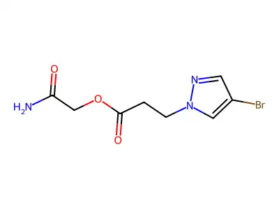 2-amino-2-oxoethyl 3-(4-bromo-1H-pyrazol-1-yl)propanoate structure