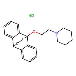 9,10-Ethanoanthracene, 9,10-dihydro-9-(2-piperidinoethoxy)-, hydrochloride structure
