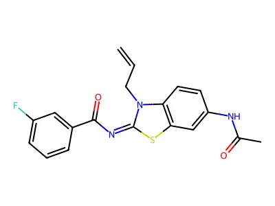 (Z)-N-(6-acetamido-3-allylbenzo[d]thiazol-2(3H)-ylidene)-3-fluorobenzamide structure