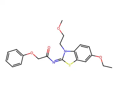 (Z)-N-(6-ethoxy-3-(2-methoxyethyl)benzo[d]thiazol-2(3H)-ylidene)-2-phenoxyacetamide structure