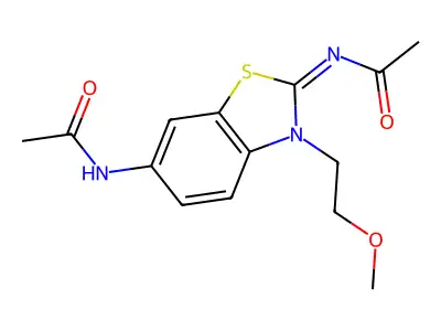 (Z)-N-(6-acetamido-3-(2-methoxyethyl)benzo[d]thiazol-2(3H)-ylidene)acetamide structure