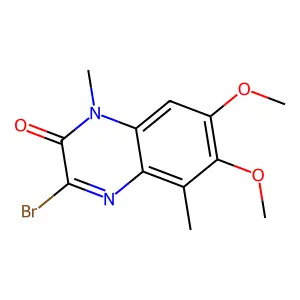 3-Bromomethyl-6,7-dimethoxy-1-methyl-2(H)-quinoxalinone structure