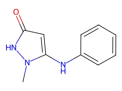 3-anilino-2-methyl-1H-pyrazol-5-one structure