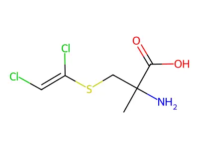 2-Amino-3-(1,2-dichloroethenylsulfanyl)-2-methylpropanoic acid structure
