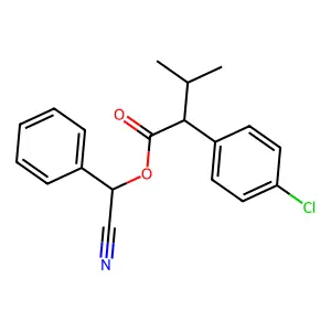Benzeneacetic acid, 4-chloro-alpha-(1-methylethyl)-, cyanophenylmethyl ester structure