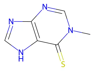 1-Methyl-6-thiopurine structure