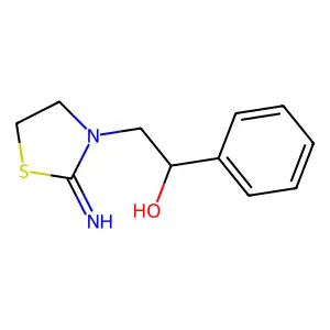2-(2-亚氨基-1,3-噻唑烷-3-基)-1-苯乙醇 structure