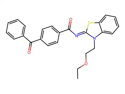(Z)-4-benzoyl-N-(3-(2-ethoxyethyl)benzo[d]thiazol-2(3H)-ylidene)benzamide structure