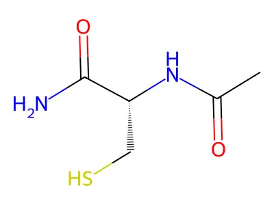 N-乙酰半胱氨酰胺 structure