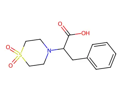 2-(1,1-Dioxidothiomorpholino)-3-phenylpropanoic acid structure