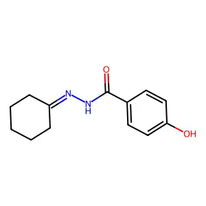 N'-cyclohexylidene-4-hydroxybenzohydrazide structure