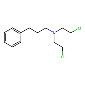 Benzenepropanamine, N,N-bis(2-chloroethyl)- structure