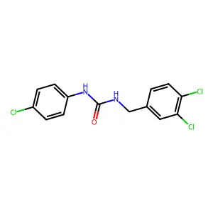 N-(4-chlorophenyl)-N'-(3,4-dichlorobenzyl)urea structure