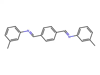 N,N'-(1,4-Phenylenedimethylidyne)DI-M-toluidine structure