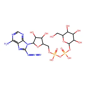 8-叠氮腺苷二磷酸葡萄糖 structure