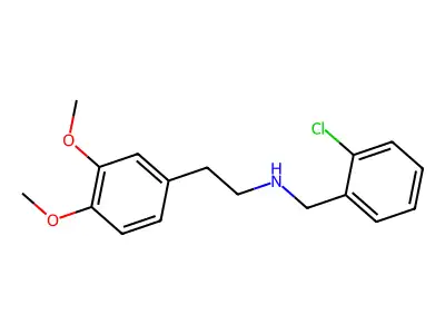 N-(2-chlorobenzyl)-2-(3,4-dimethoxyphenyl)ethanamine structure