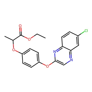 ethyl (2S)-2-{4-[(6-chloroquinoxalin-2-yl)oxy]phenoxy}propanoate structure