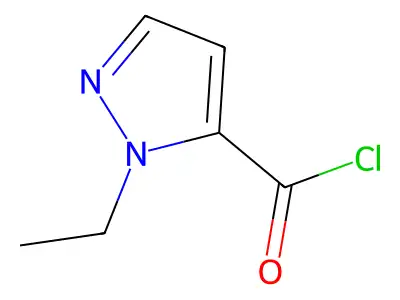 1-ethyl-1H-pyrazole-5-carbonyl chloride structure