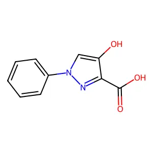 4-hydroxy-1-phenyl-1H-pyrazole-3-carboxylic acid structure