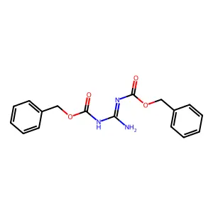 benzyl N-[amino(phenylmethoxycarbonylamino)methylidene]carbamate structure