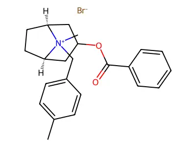 beta-8-(p-Methylbenzyl)tropinium bromide benzoate structure