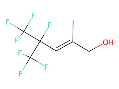(2Z)-4,5,5,5-Tetrafluoro-2-iodo-4-(trifluoromethyl)pent-2-en-1-ol structure