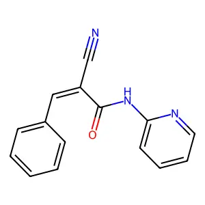 2-Propenamide, 2-cyano-3-phenyl-N-2-pyridinyl-, (2E)- structure