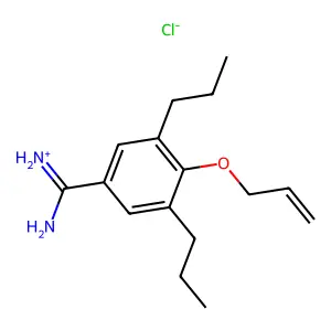 Benzamidine, 4-allyloxy-3,5-dipropyl-, hydrochloride structure