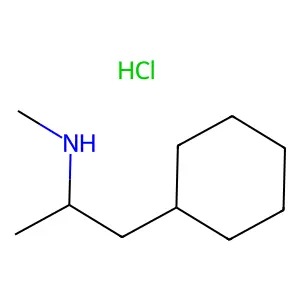 Cyclohexaneethanamine, N,alpha-dimethyl-, hydrochloride (1:1) structure