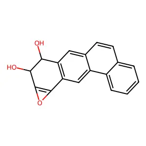 8,9-Dihydroxy-10,11-epoxy-8,9-dihydrobenz(a)anthracene structure