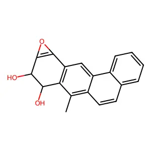 8,9-Dihydro-8,9-dihydroxy-10,11-epoxy-7-methylbenz(a)anthracene structure