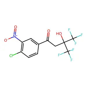 Butyrophenone, 4'-chloro-3-hydroxy-3'-nitro-4,4,4-trifluoro-3-trifluoromethyl- structure