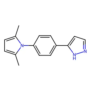 3-[4-(2,5-dimethyl-1H-pyrrol-1-yl)phenyl]-1H-pyrazole structure