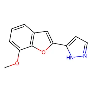 3-(7-methoxy-1-benzofuran-2-yl)-1H-pyrazole structure