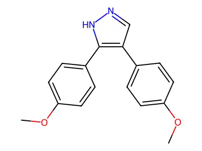 3,4-bis(4-methoxyphenyl)-1H-pyrazole structure