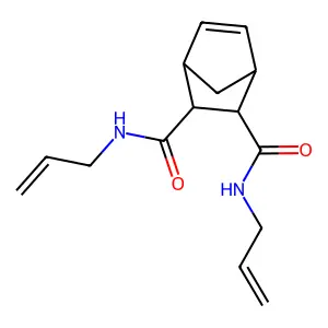 2-N,3-N-bis(prop-2-enyl)bicyclo[2.2.1]hept-5-ene-2,3-dicarboxamide structure