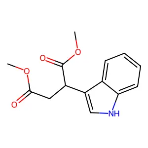 Butanedioic acid, 1H-indol-3-yl-, dimethyl ester structure