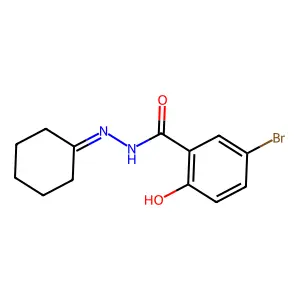 5-Bromo-N'-cyclohexylidene-2-hydroxybenzohydrazide structure