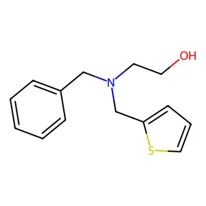 2-[Benzyl(thiophen-2-ylmethyl)amino]ethanol structure
