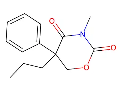 2H-1,3-Oxazine-2,4(3H)-dione, dihydro-3-methyl-5-phenyl-5-propyl- structure