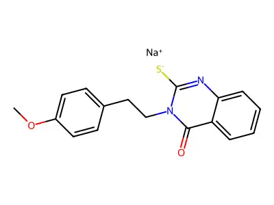 Sodium {3-[2-(4-methoxyphenyl)ethyl]-4-oxo-3,4-dihydroquinazolin-2-yl}sulfanide structure