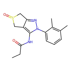 N-(2-(2,3-dimethylphenyl)-5-oxido-4,6-dihydro-2H-thieno[3,4-c]pyrazol-3-yl)propionamide structure