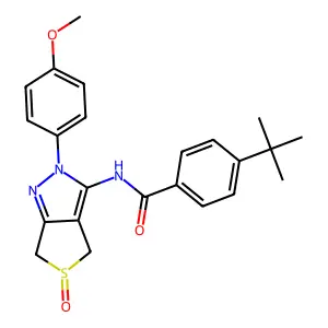 4-tert-butyl-N-[2-(4-methoxyphenyl)-5-oxo-4,6-dihydrothieno[3,4-c]pyrazol-3-yl]benzamide structure