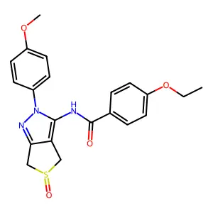 4-ethoxy-N-(2-(4-methoxyphenyl)-5-oxido-4,6-dihydro-2H-thieno[3,4-c]pyrazol-3-yl)benzamide structure
